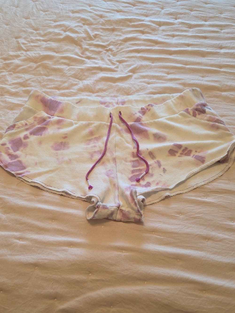Victoria's Secret Lavender and Cream Tie-Dye Lounge Shorts